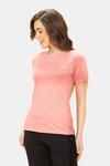 Amante Scoop Neck Sleep Tee - Coral Floral Print — thumbnail 2